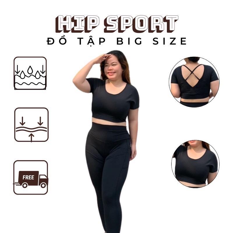 Set dài áo croptop lưng đan dây tập gym yoga bigsize đến 90kg
