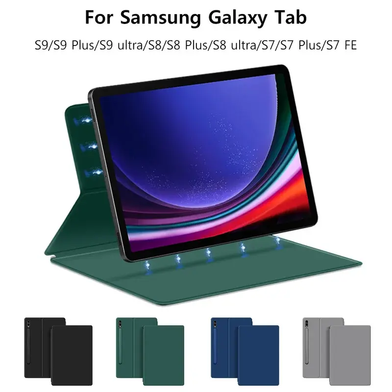 เคสแม่เหล็ก, สำหรับ Samsung Galaxy S9 และ S8, เคสแท็บเล็ต, สำหรับ Galaxy Tab S7 และ S9 FE Plus, Funda หนังป้องกันแบบบาง