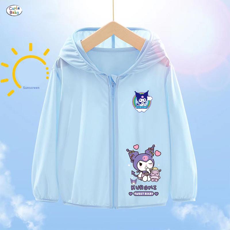 Áo Khoác Chống Nắng Cho Bé Gái, Áo Khoác Có Mũ Trùm Đầu, Sanrios Phim Hoạt Hình Melody Kuromi, Quần Áo Chống Nắng, Có Upf50 +, Nhanh Khô, Thích Hợp Cho Mùa Hè 3