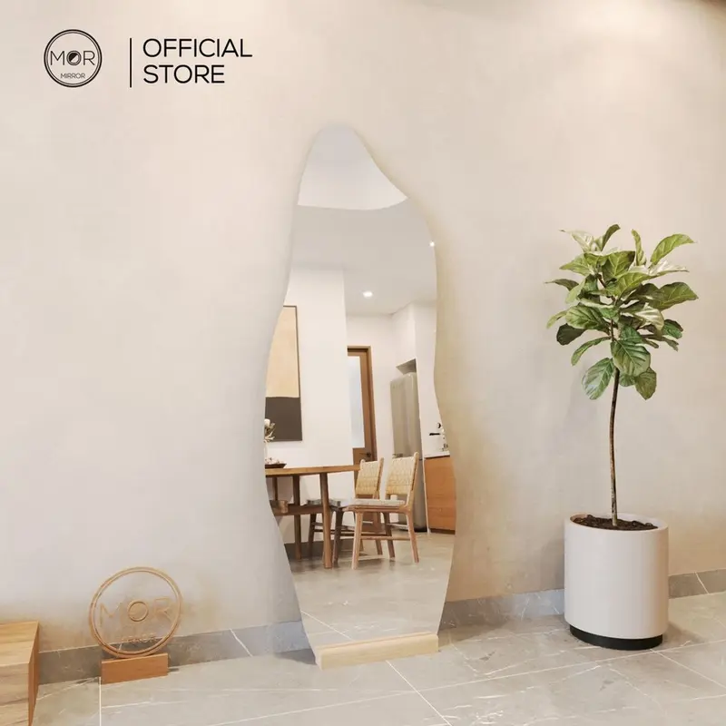 Gương Toàn Thân Cảm Ứng LED Cao Cấp MOR MIRROR 50x150cm - Đế Gỗ & Phụ Kiện Decor Phòng Trang Trí Nhà 5
