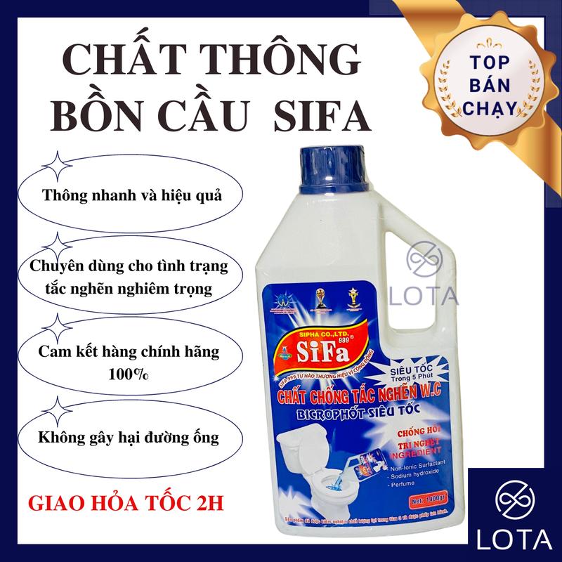 NƯỚC THÔNG BỒN CẦU SIFA chất thông tắc cầu cống nghẹt nghiêm trọng dung dịch xử lý bồn tắc nghẽn thông ống thoát nước toilet nhà vệ sinh phòng tắm LOTA SHOP