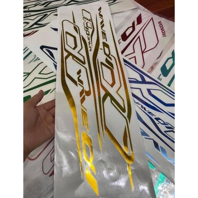  Tem WAVE ALPHA 110 crom cao cấp. Tem 3 lớp chống bay màu  mưa nắng. Đẳng cấp tem xe k...Nhãn Dán Decal 