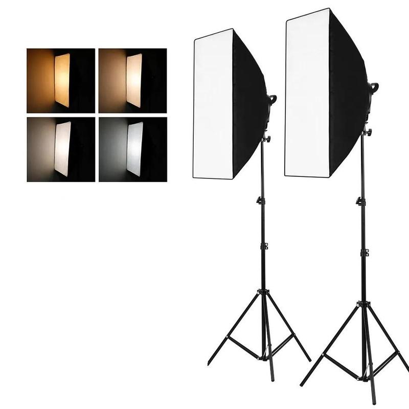 Full bộ softbox bóng led nấm 150W kèm chân 2m điều chỉnh nhiệt độ màu hỗ trợ ánh sáng cho studio chụp ảnh. 1
