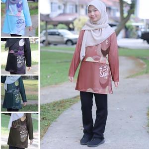 Baju-T Jersi Kanak-kanak Muslimah, Ninie, Tersedia dalam Saiz S-5XL
