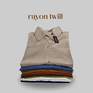 MISSIE Kemeja Plain Rayon Twill Loose Premium | Basic Loose Shirt Wanita Fit Oversize Panjang Tangan