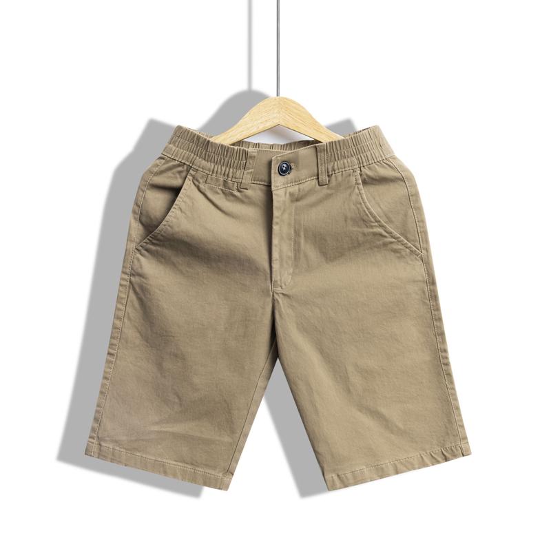  Quần short nam kaki lưng thun Có Túi nhỏ phong cách Menswear Nhung Kem   SLTTN38   