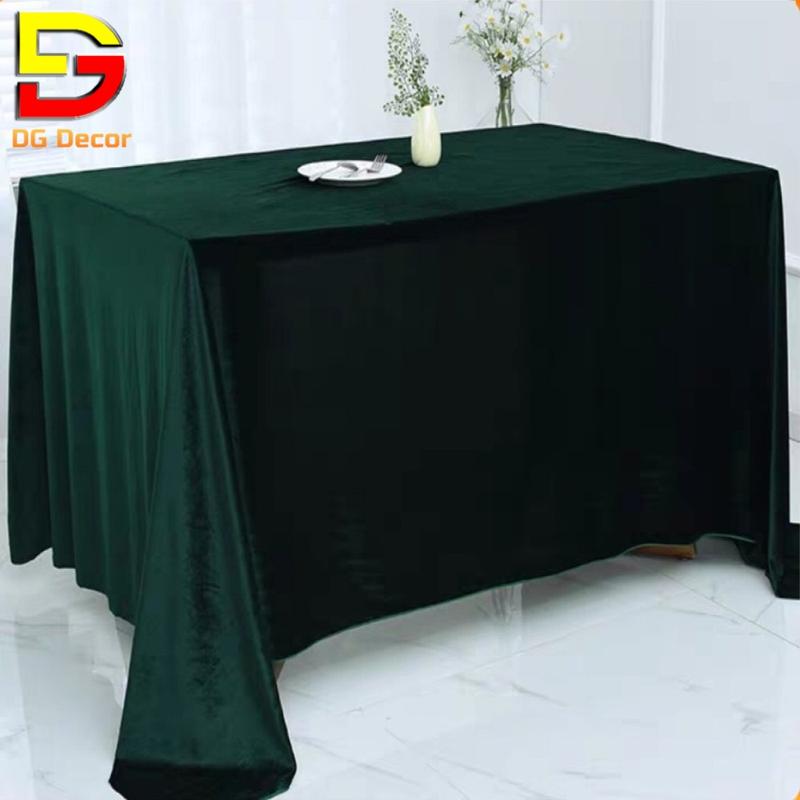 Khăn Trải Bàn Giáo Viên Bàn Lễ Tân Hội Nghị Khăn Vải Nhung Màu Xanh Rêu Sang Trọng DC-756