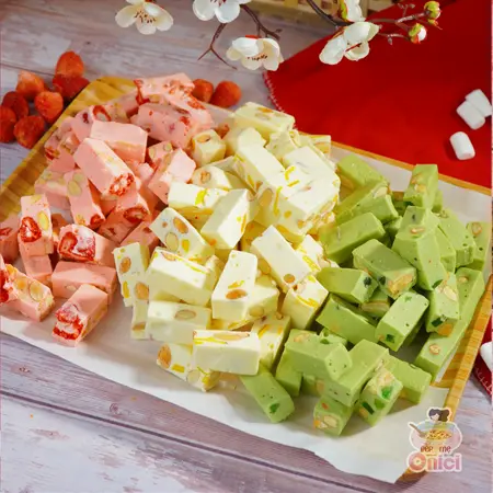 Set Nguyên Liệu Làm Kẹo Nougat CƠ BẢN [set 40 viên 2 vị] Bếp Của Mẹ ONICI - kèm công thức nấu & Quà Tặng 5