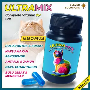 Clever Solutions ( Bisa COD ) Ultramix Kapsul Vitamin Penambah Nafsu Makan, Bulu, Gemuk 25 Capsule