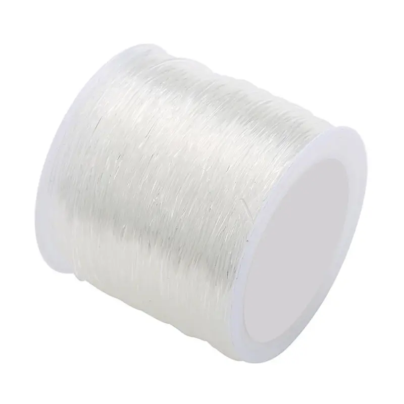 Dây chỉ đàn hồi trong suốt, dây đàn hồi mạnh và co giãn, đường kính 0,6mm, 100 mét mỗi cuộn 1