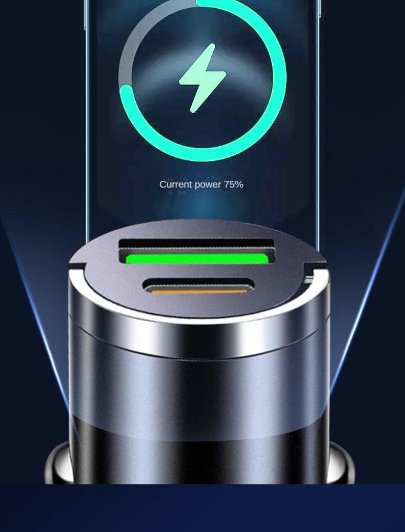 Product Introduction of 100W Mini Car  Charger , Car 12V/24V Converter Plug , Car    Usb Expansion Plug For iPhone / Oneplus  /Samsung / Vivo /Oppo /Huawei /Glory Mini Invisible Dual Port Car Charger car  charger fast charging 18