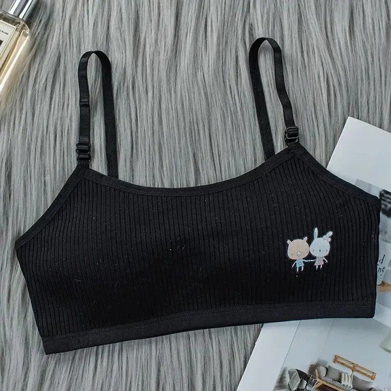 8-16 Years Kids Bras Young Girls Underwear Teenage Training Bras Women Cotton Kids cute Brassiere Tube Tops Girl's Sport Bras 4