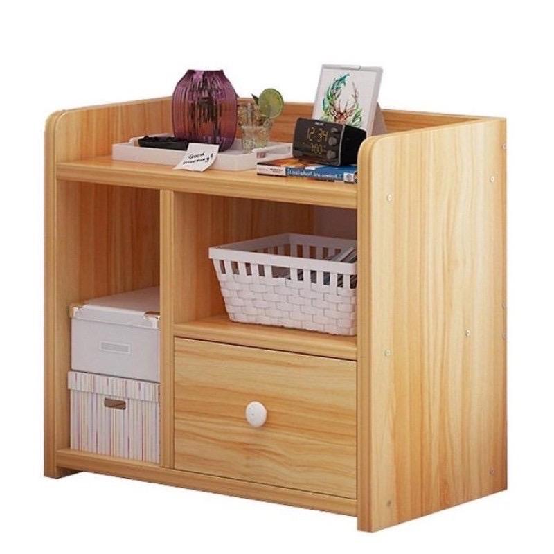 ￼[Siêu Sale] Tủ Để Đầu Giường - Tab Đầu Giường Gỗ MDF Cao Cấp Màu Gỗ - Màu Trắng Vietnam Có ngăn kéo