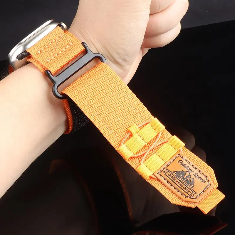Wide Nylon Sports Watch Band, Breathable Watch Band for iWatch Series 49mm 9 8 7 45mm SE 6 5 4 3 42mm 44mm, Wearable Accessories 4