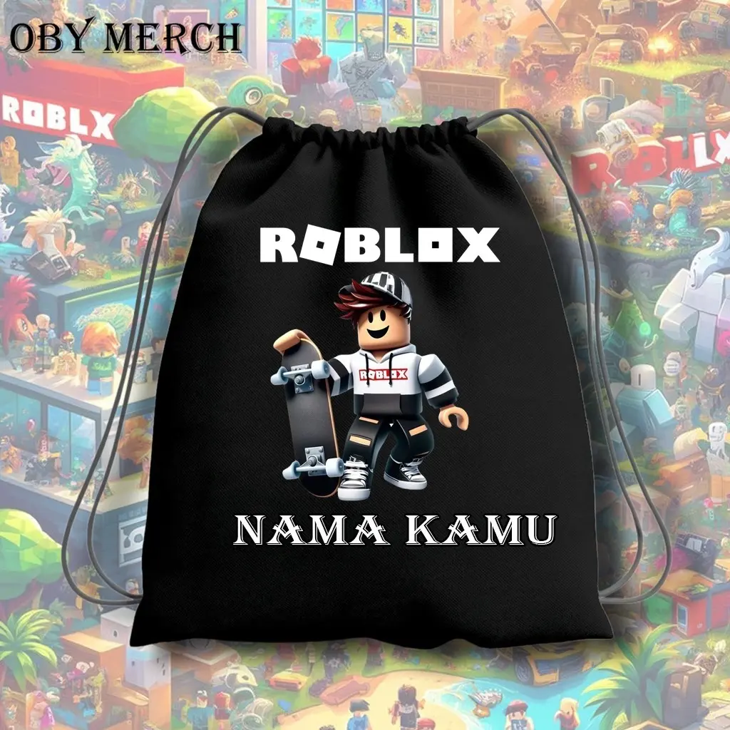 Tas Serut Anak Roblox Krakter Custom Nama – Tas Traveling ,Sekolah , Ngaji r ansel