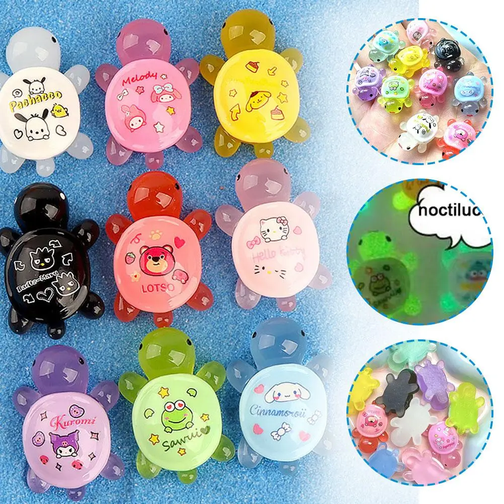 Đồ Chơi Rùa Nhỏ Hoạt Hình Phát Sáng Trong Bóng Tối, Đồ Chơi Rùa Resin Siêu Nhỏ Dễ Thương, Cảnh Quan, L5Y2