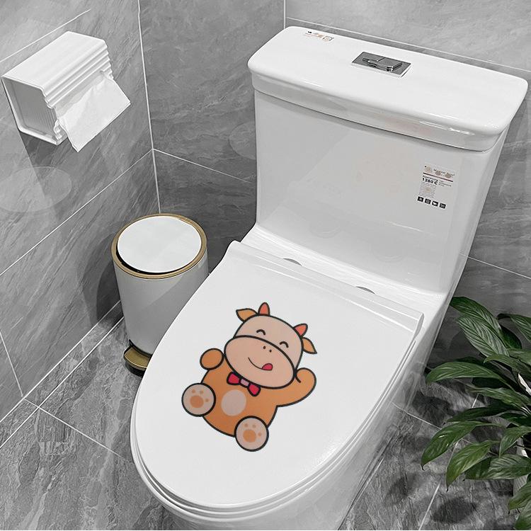 Miếng Dán Nhà Vệ Sinh Bằng Nỉ, Thiết Kế Hoạt Hình Dễ Thương, Miếng Dán Tinh Dầu Thơm, Miếng Dán Trang Trí, Miếng Dán Khử Mùi Nhà Vệ Sinh, Tự Dính, Thích Hợp Cho Tinh Dầu Thơm Nhà Vệ Sinh 1