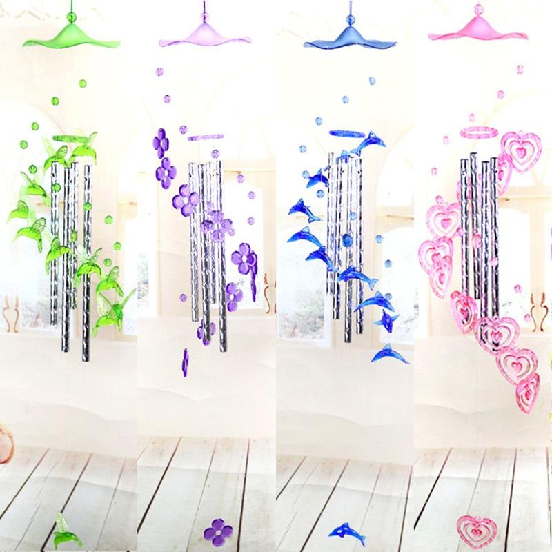 Chuông Gió, Thiết Kế Tình Yêu Cá Heo Sáng Tạo, Thích Hợp Treo Cửa Và Cửa Sổ, Trang Trí Tự Làm, Hình Ống, Đồ Trang Trí