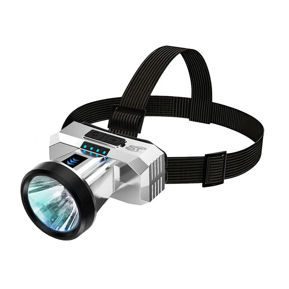Headlamp Senter Kepala Mini 3 Mode Cahaya Terang LED Free Kabel Usb Tipe Micro ST102