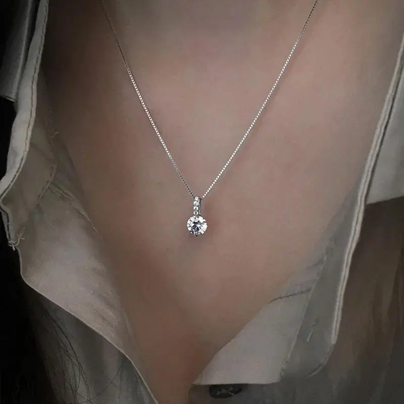 Vòng Cổ Lấp Lánh, Đơn Giản Và Nhỏ Gọn, Giá Cả Phải Chăng, Dây Chuyền Xương Đòn Sang Trọng, Dành Cho Phụ Nữ, Phong Cách Lạnh Lùng Và Không Quan Tâm, Trang Sức, Được Trang Trí Bằng Zircon