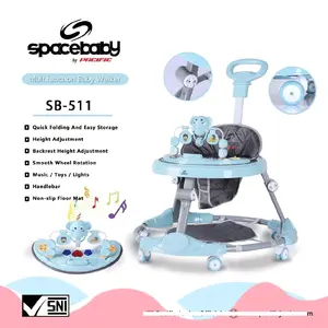 ALAT BANTU BELAJAR JALAN BAYI/BABY WALKER SPACEBABY SB-511 ADA MAINAN, MUSIC DORONGAN