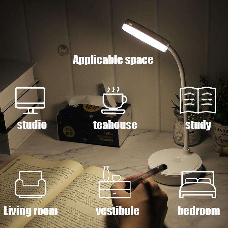 LED Eye Protection Lamp, USB Rechargeable Table Lamp, 3-color Dimming Night Light for Bedroom, Study Room & Office 8