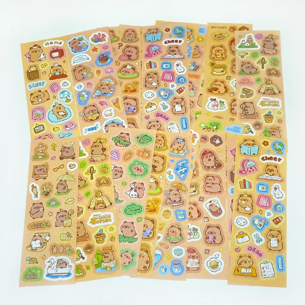 Cute Cartoon Animal Pattern Sticker (20 Sheets/set), Waterproof Self Adhesive Decor Paper, Decorative Sticker for Gift Greeting Card