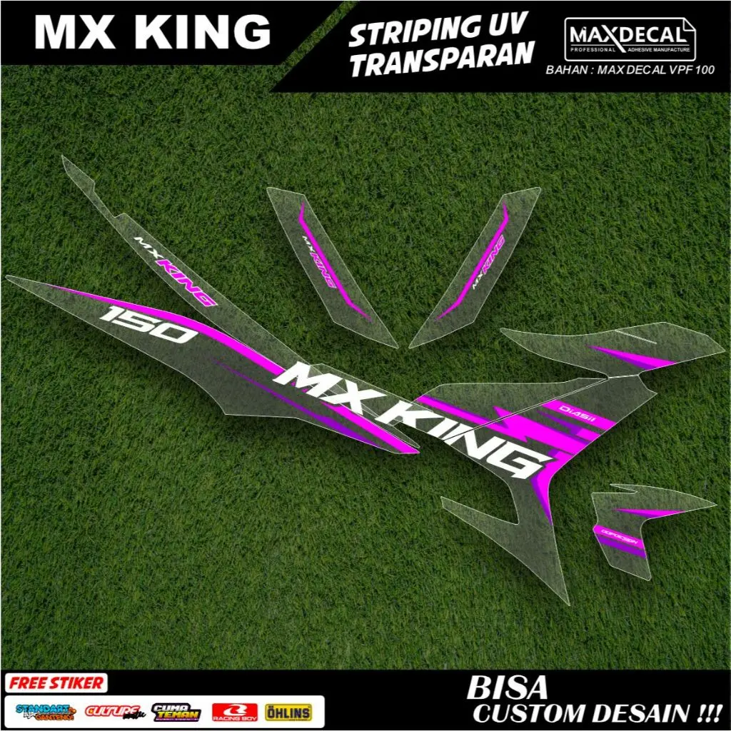 decal stiker stripping exciter mx king y15zr 150 transparan variasi biru putih v2 sinper malaysia 17