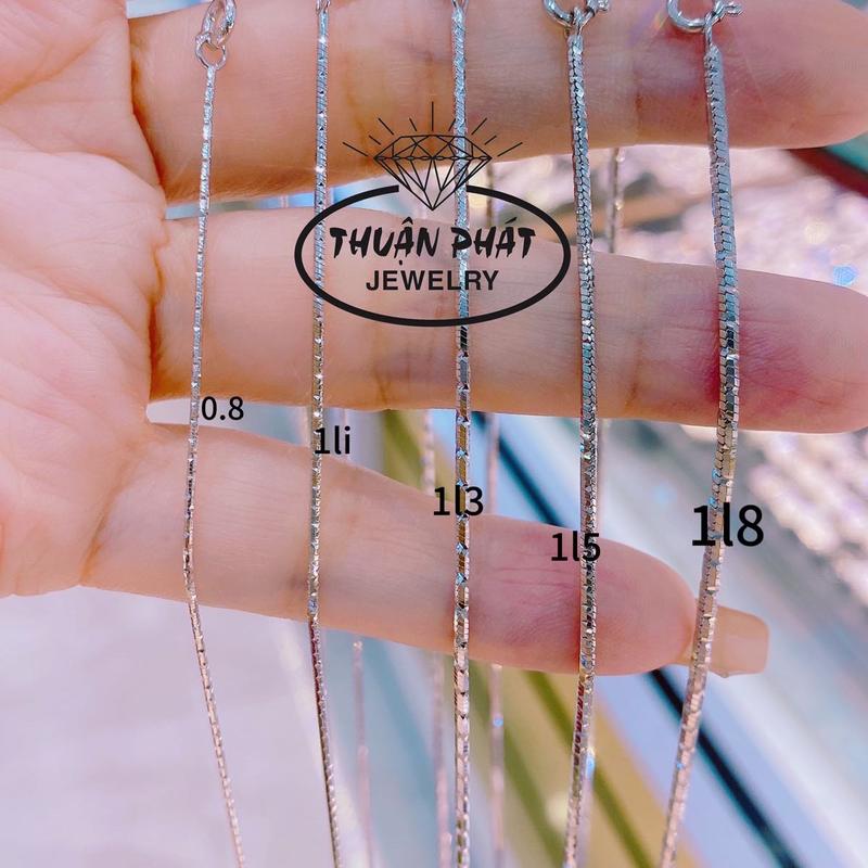  Phụ Kiện Dây Chuyền Unisex Mì Kc Đủ Size Đeo Cổ Sang Trọng Trang Sức Bạc Ý Xi Kim - Bạc Thuận Phát 