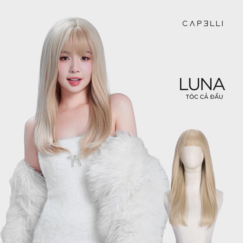 Tóc Giả Nguyên Đầu CAPELLI Bạch Kim Luna Wig