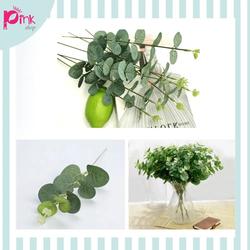 Cành Lá Táo/ Bạch Đàn Cắm Điểm Bó Hoa Sáp Hoa Tươi Đồ trang trí Hoa hồng Nhiều màu sắc - PK2031