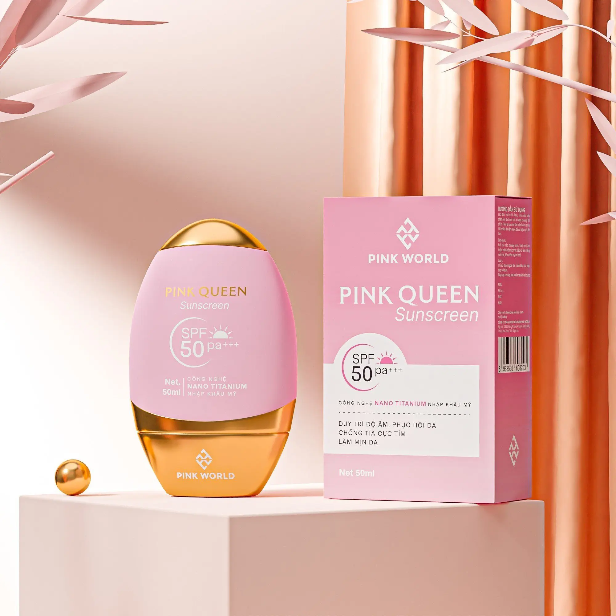 Kem Chống Nắng Pink queen SPF 50pa