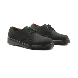 Mancow - Low Boots Crazy Horse Hitam - Sepatu Formal Pria Wanita - Original Kulit Asli