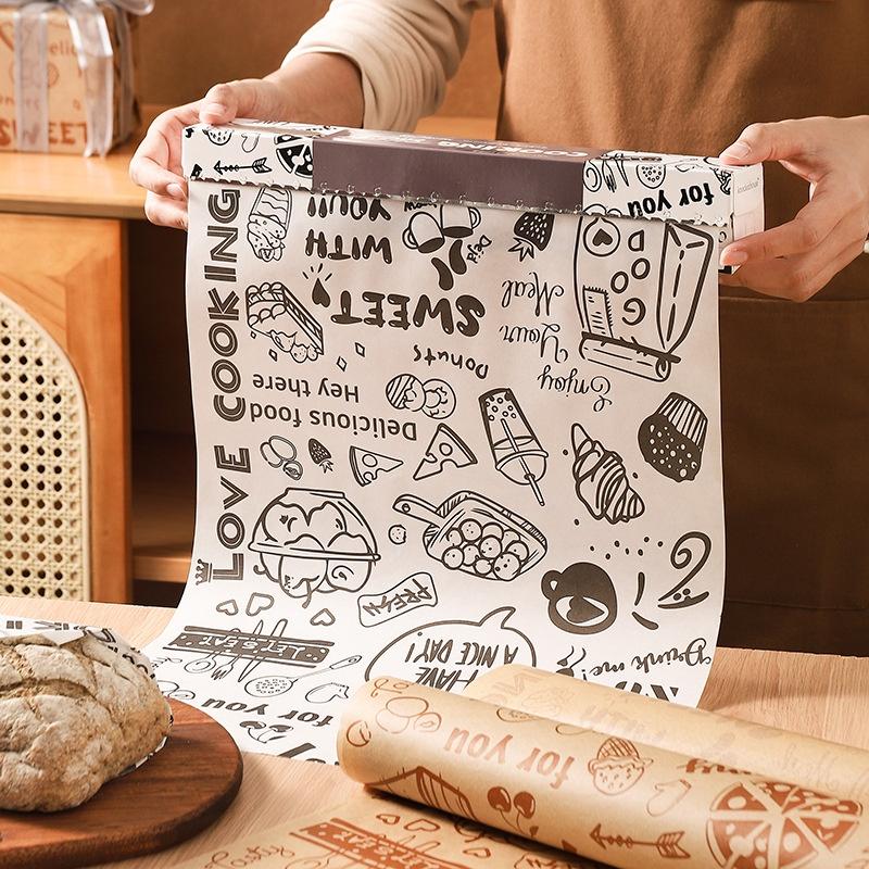 Motif Roti Kertas roti baking serbaguna | kertas minyak alas makanan motif - Shop ...