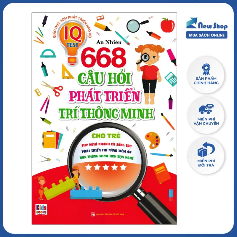 Sách Thiếu Nhi - 668 Câu Hỏi Phát Triển Trí Thông Minh Cho Trẻ - Tập 5 - VT - Newshop 0