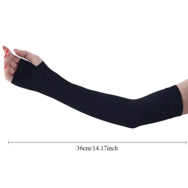 Fingerless Gardening Gloves, 1 Pair High Elasticity Breathable Sun Protection Arm Sleeves, Outdoor Riding Fishing Custom Ice Silk Sleeve 1
