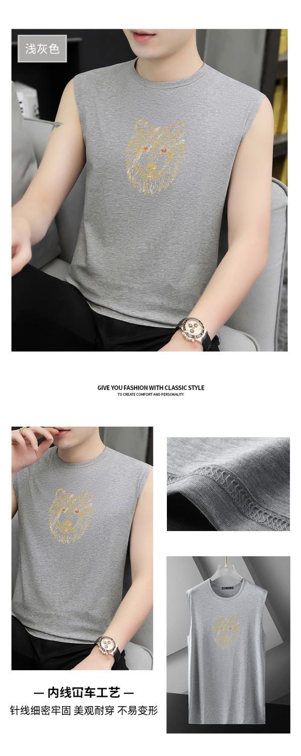 Product Introduction of Ice Silk Modal Thin Sleeveless Vest for Men Summer New Trendy Stylish Short Sleeve Undershirt Base T-Shirt Men's Sport 24