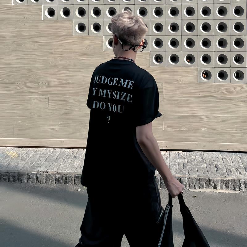 COMBO: Áo Thun Tay Lỡ Unisex DO YOU JUDGE ME BY MY SIZE + Áo Thun Baby Tee Unisex I AM MY OWN MUSE BABY TEE 100% Cotton 4 chiều - VYAN Brand Chính Hãng Top Cổ Tròn Nữ Women Thông thường 1