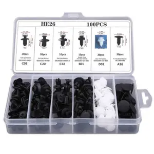 100PCS Baut Rivet Mobil/Universal Klip Bumper Baut Body Plastik Mobil Kancing Probolt Clip Motor Serbaguna