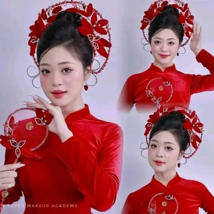 mấn cài tóc cô dâu xinh trong ngày cưới