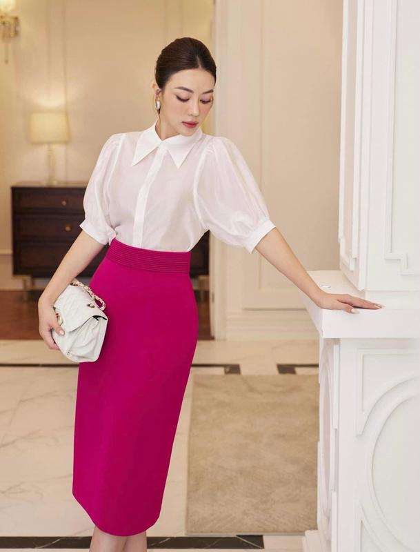 Chân váy bút chì bản cạp lưng cao mí nhiều li dáng dài qua gối 2 lớp d68cm Nữ