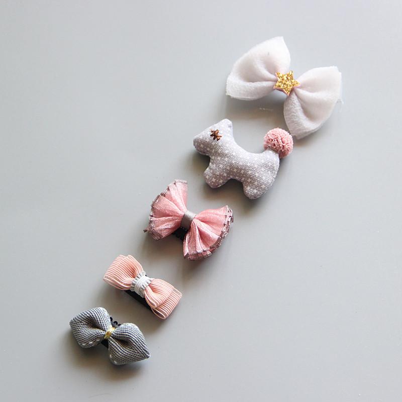 Product Introduction of Korean hand-made baby hairpin edge clip Baby hair clip Children's headdress hairpin Princess hairpin five-piece set 13