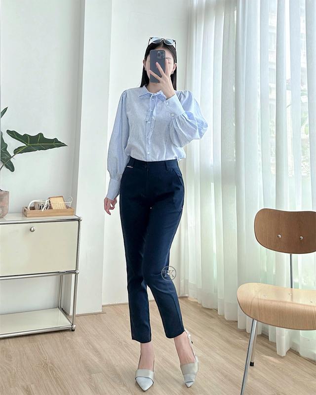 [ROSACA] Quần Dài Kaki Nữ Lưng Thun Ống Đứng Có Khóa Kéo Phom Dáng Tỉ Mỉ