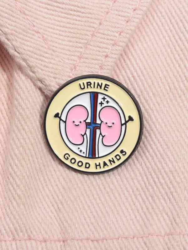 Urine Good Hands Enamel Pin, Cute Medical Kidney Urology Doctor Nurse Brooch, Lapel Badge Jewelry Gifts for Medicine Students 0