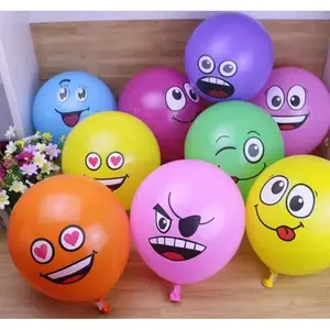 BALON LATEX EMOJI/SMILE PERPACK ISI 100