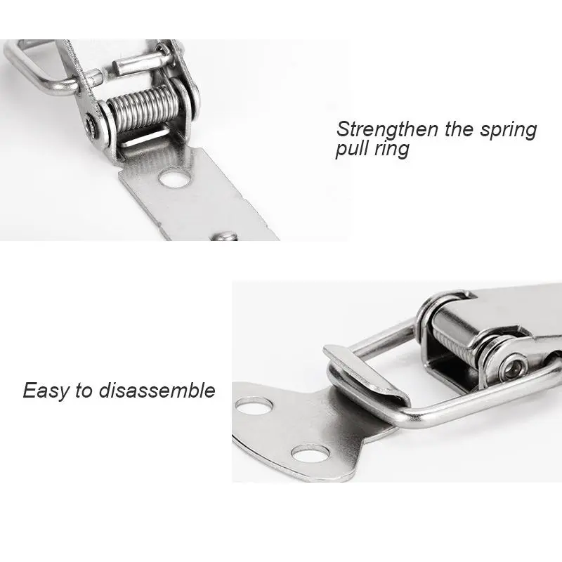 Stainless Steel Duck Bill Box Lock, Heavy Duty Luggage Buckle Clip, Luggage Latch Lever Lock, Suitable for Box, Toolbox, Drawer, Cabinet & Chest 5