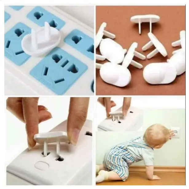 Nút bịt ổ điện 2 chân an toàn cho bé - Tấm nhựa chắn ổ điện cách điện 0