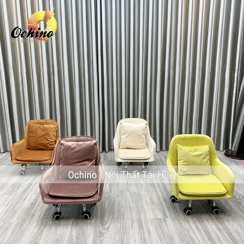 Ghế Bệt Ngồi Làm Nail, Đóng Hàng Có Bánh Xe Di Chuyển Tiện Lợi Mẫu Vân Sò Dày Dặn (Ảnh Thật) 8