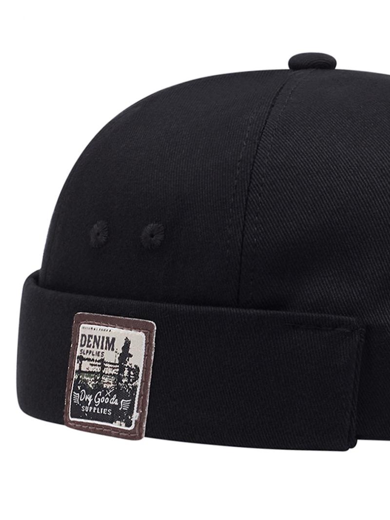 Product Introduction of Letter Label Landlord Cap, Casual Outdoor Sports Docker Hats for Men & Women, Trendy Modern All-match Clothes Accessories for Daily Used 11