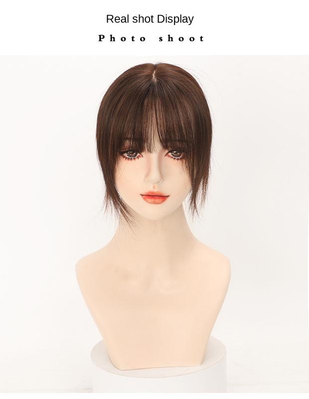 Product Introduction of 8*12 10*12 100% Human Hair Piece Black And Mocha Brown Hair Topper Hair Replacement Cover White Hair Breathable And Lightweight Wig Increase Hair Volume For Woman 8